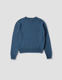Pull col rond classique court - Blue