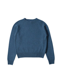 Pull col rond court en laine - Blue