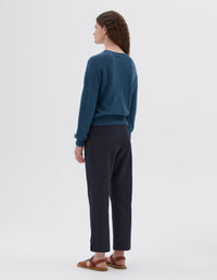 Pull col rond classique court - Blue