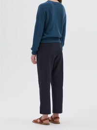 Pull col rond court en laine - Blue