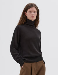 Pull col roulé sans coutures - Gray & Black