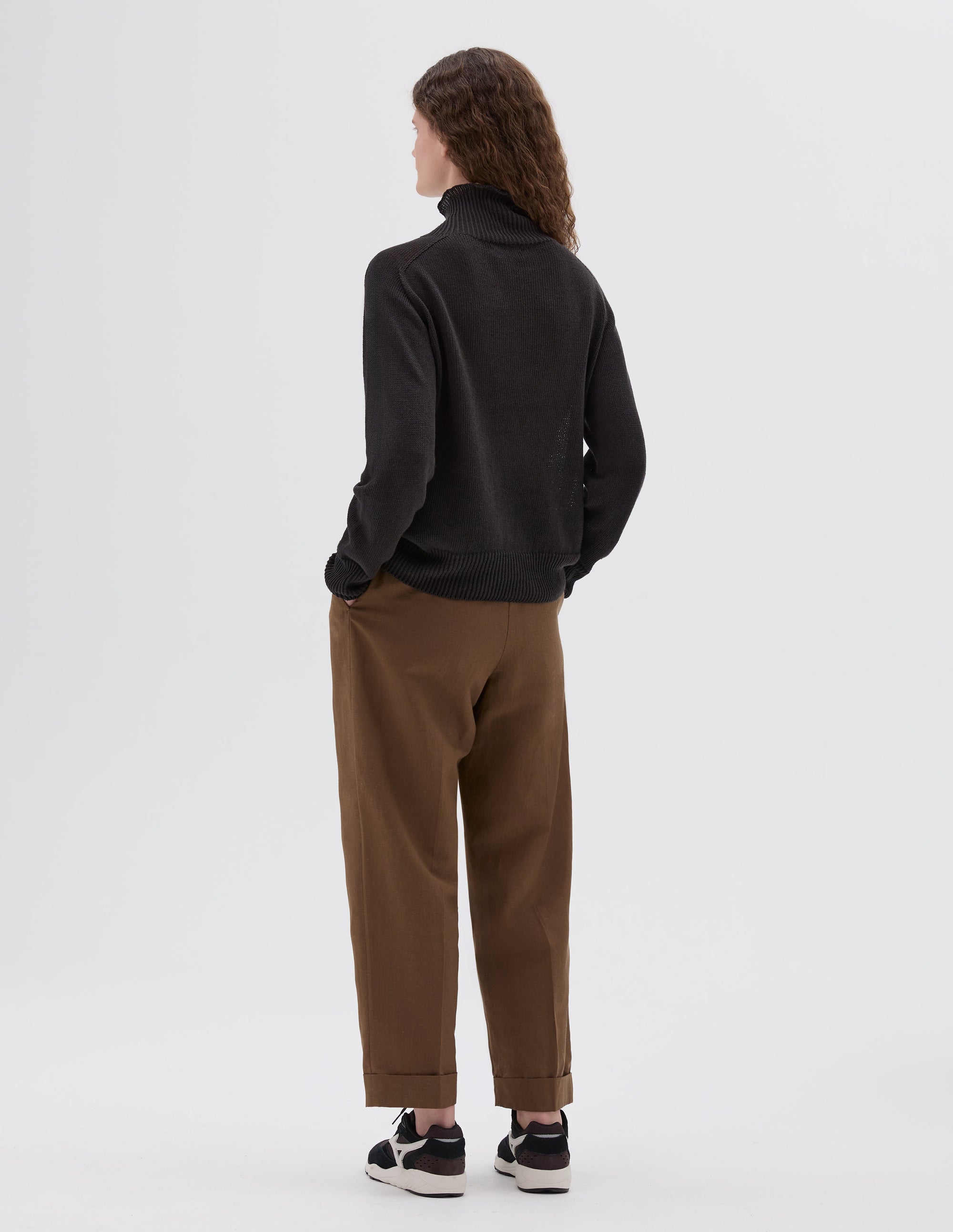 Pull col roulé sans coutures - Gray & Black