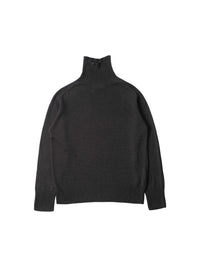 Pull à col roulé en lin - Grey & Black