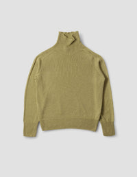 Pull col roulé sans coutures - Green & Yellow & Beige
