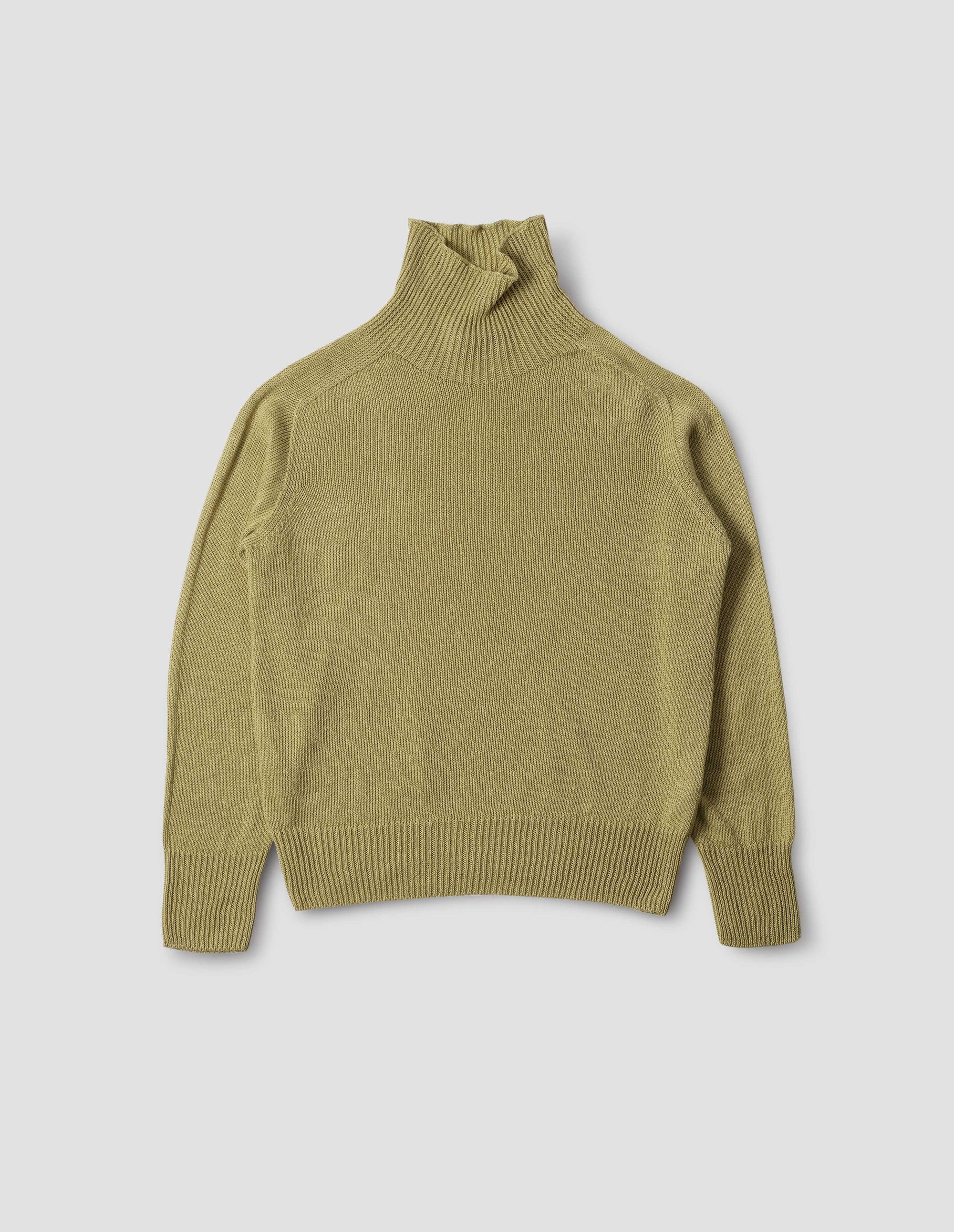 Pull col roulé sans coutures - Green & Yellow & Beige