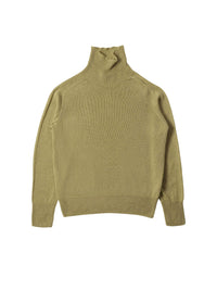 Pull à col roulé en lin - Green & Yellow