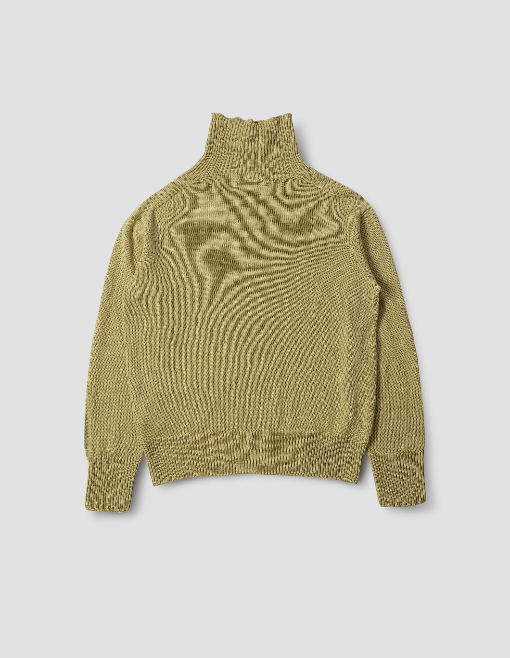 Pull col roulé sans coutures - Green & Yellow & Beige