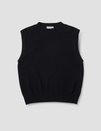 Débardeur col rond coupe boxy - Black
