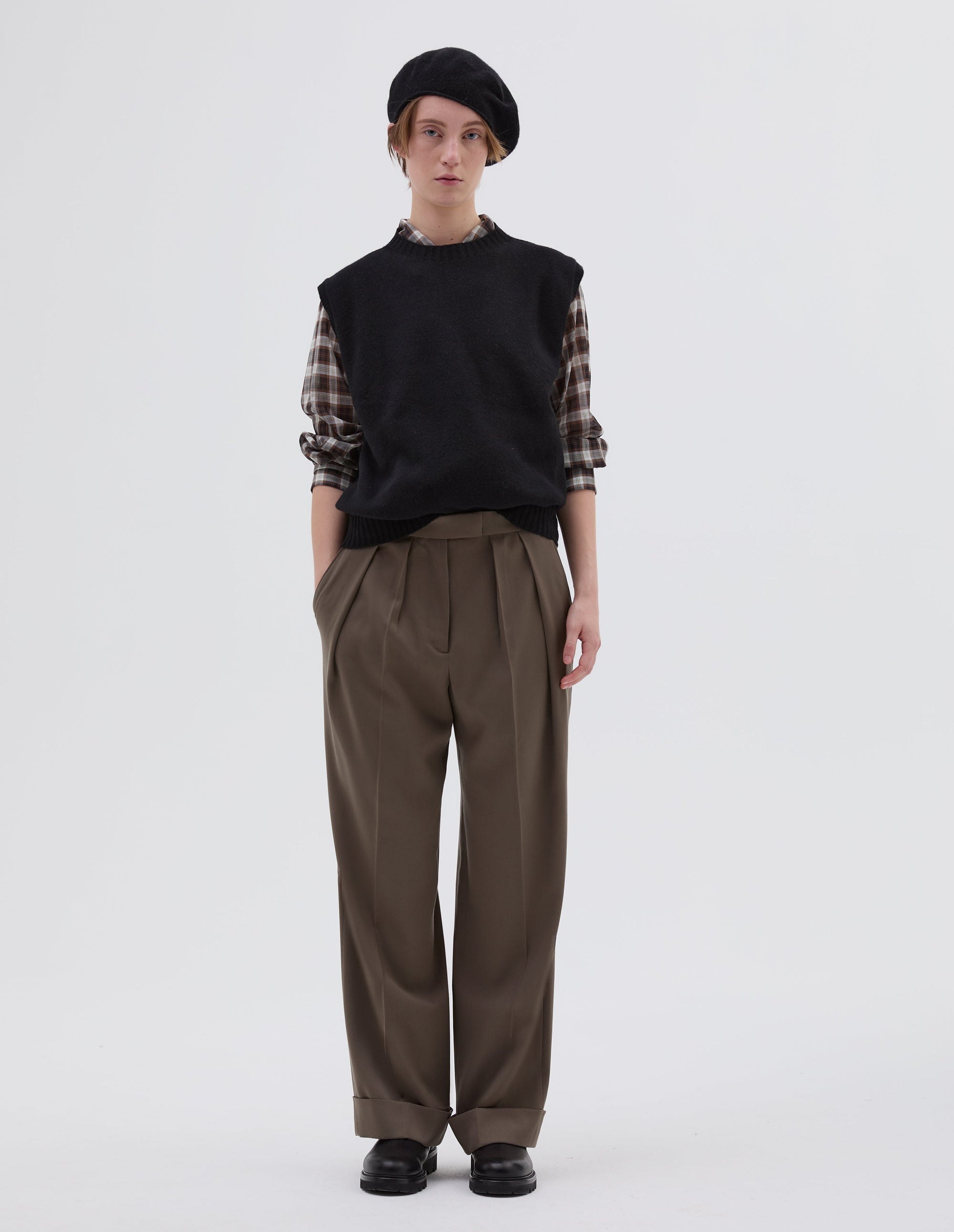 Débardeur col rond coupe boxy - Black