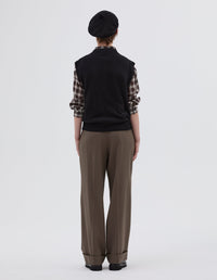 Débardeur col rond coupe boxy - Black