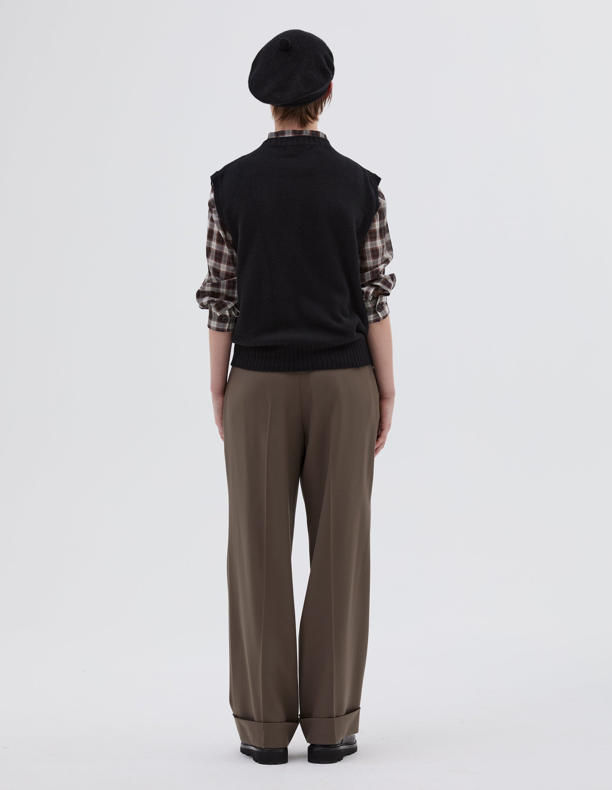 Débardeur col rond coupe boxy - Black