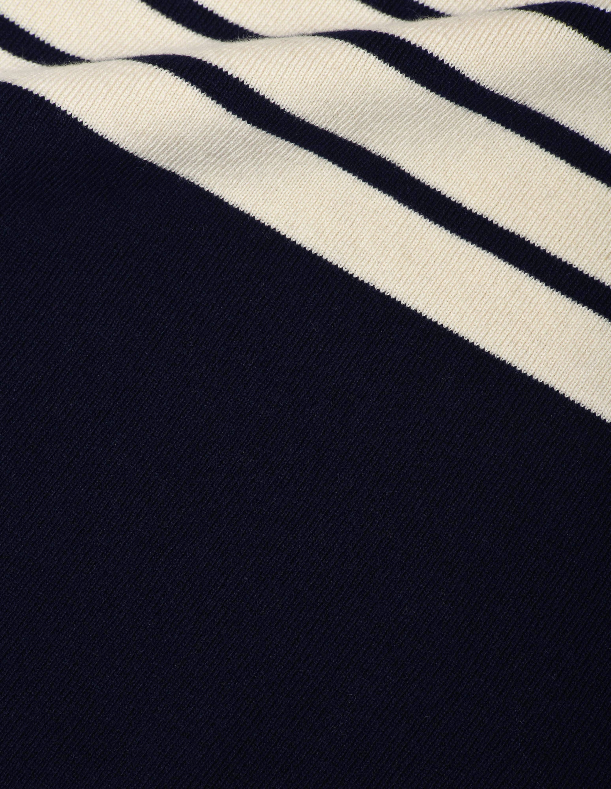 Pull breton à empiècement - Navy & Ecru