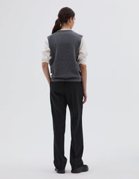 Débardeur col V croisé - Grey Flannel
