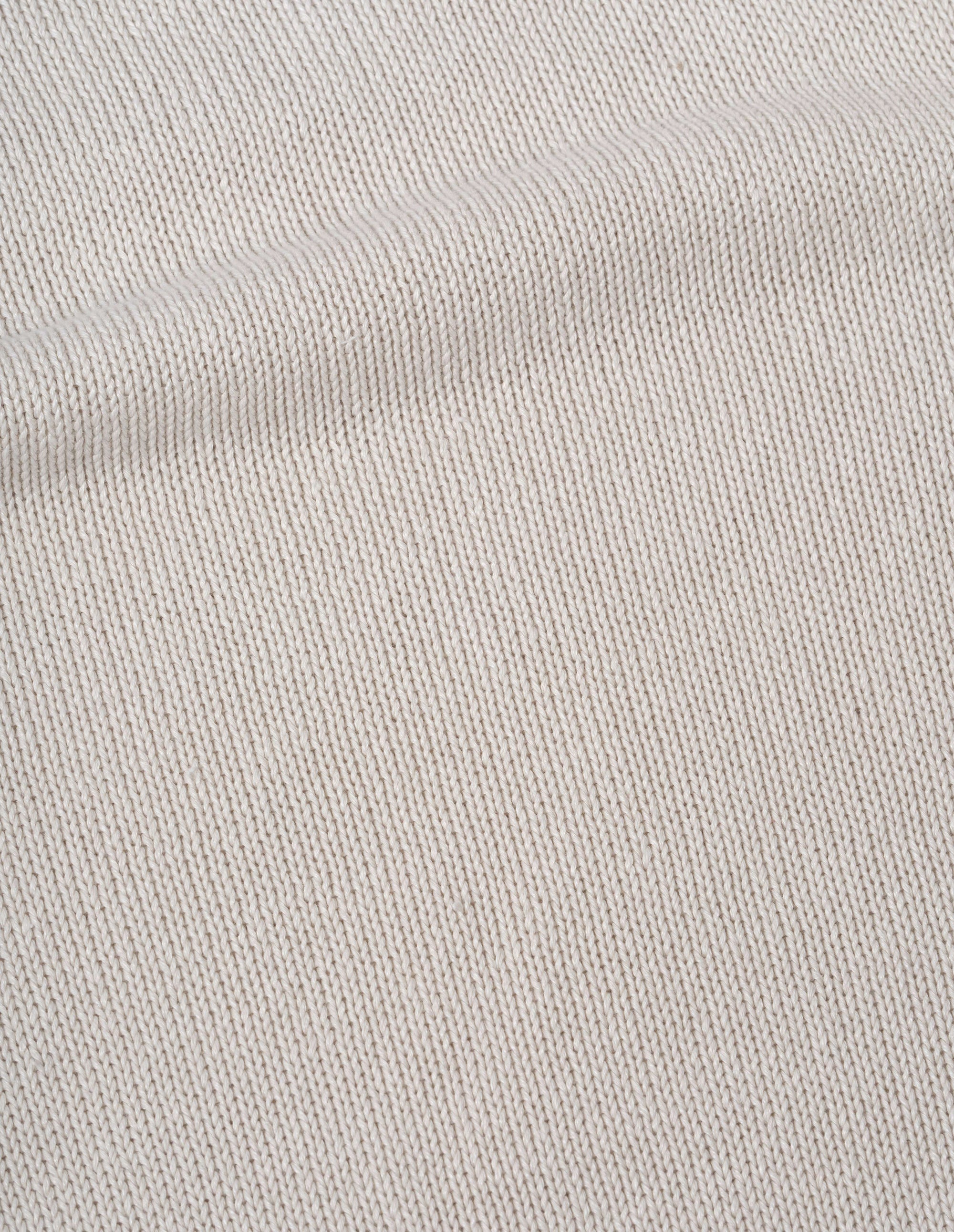 Pull col rond en grosse maille - White & Beige