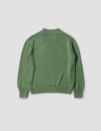 Pull col rond en grosse maille - Green