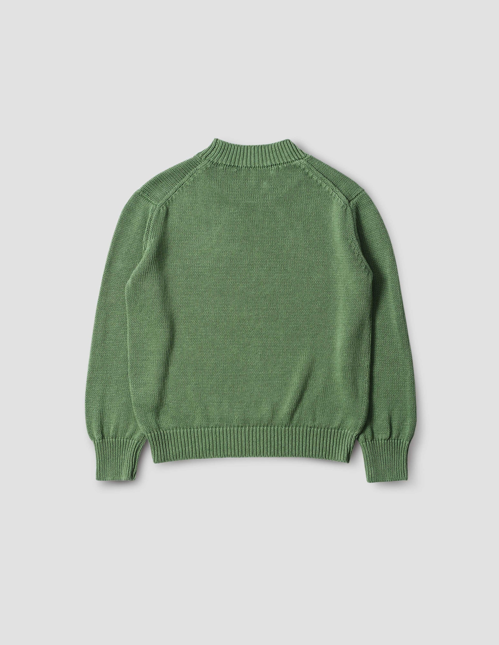 Pull col rond en grosse maille - Green