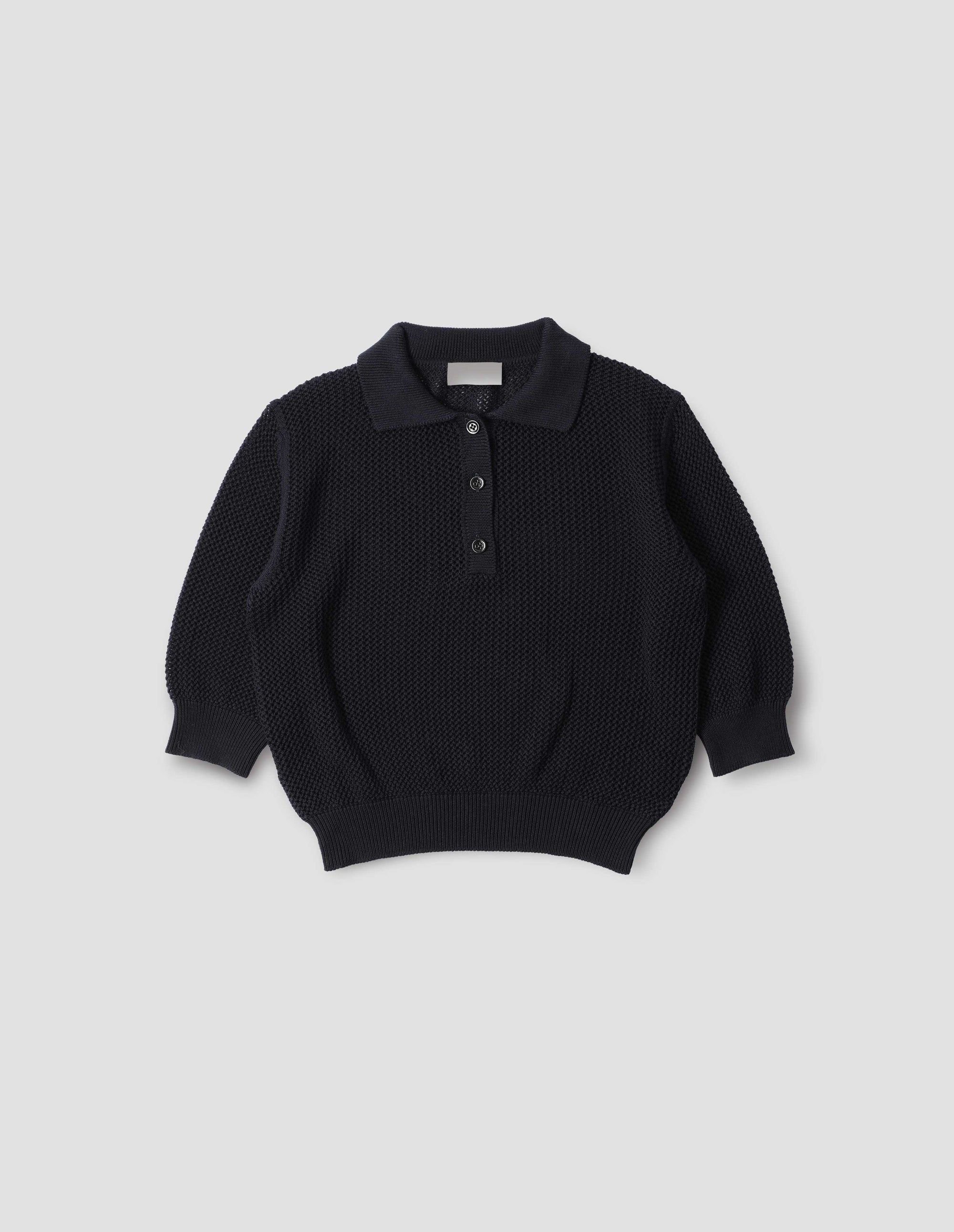 Polo en maille ajourée - Navy