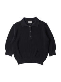 Polo en maille ajourée - Navy