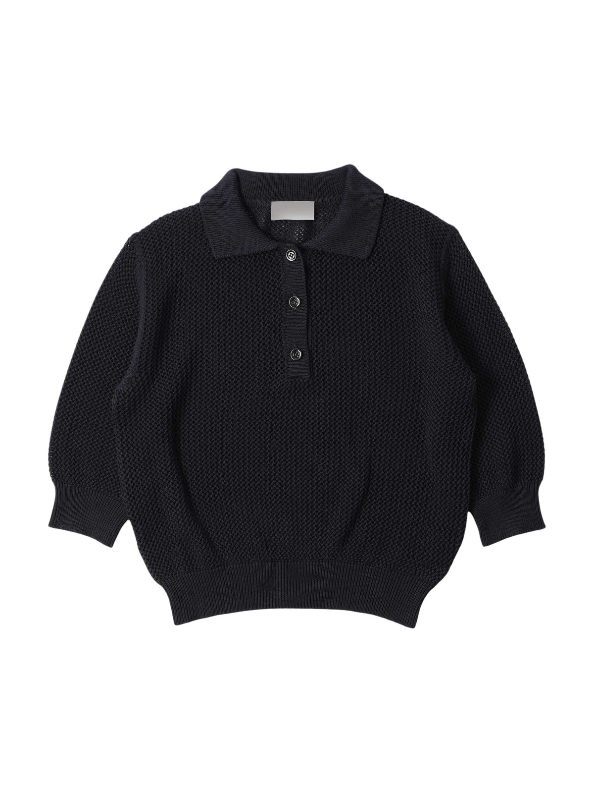 Polo en maille ajourée - Navy