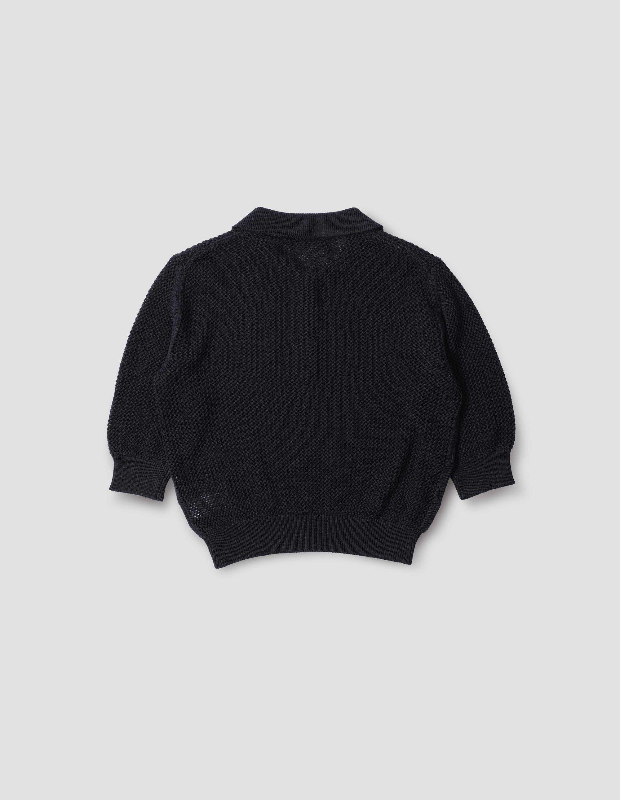 Polo en maille ajourée - Navy
