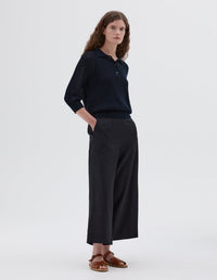 Polo en maille ajourée - Navy