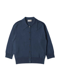 Polo boutonné en maille - Blue & Navy
