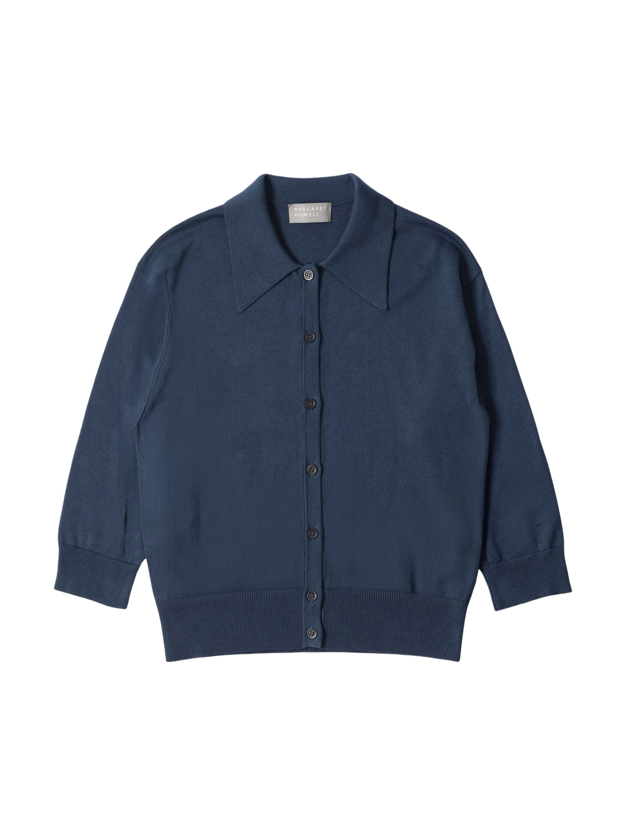 Polo boutonné en maille - Blue & Navy