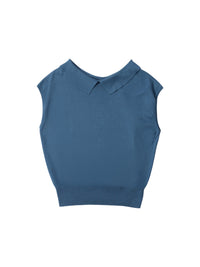 Pull sans manches à col - Blue