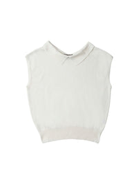 Pull sans manches ample - White