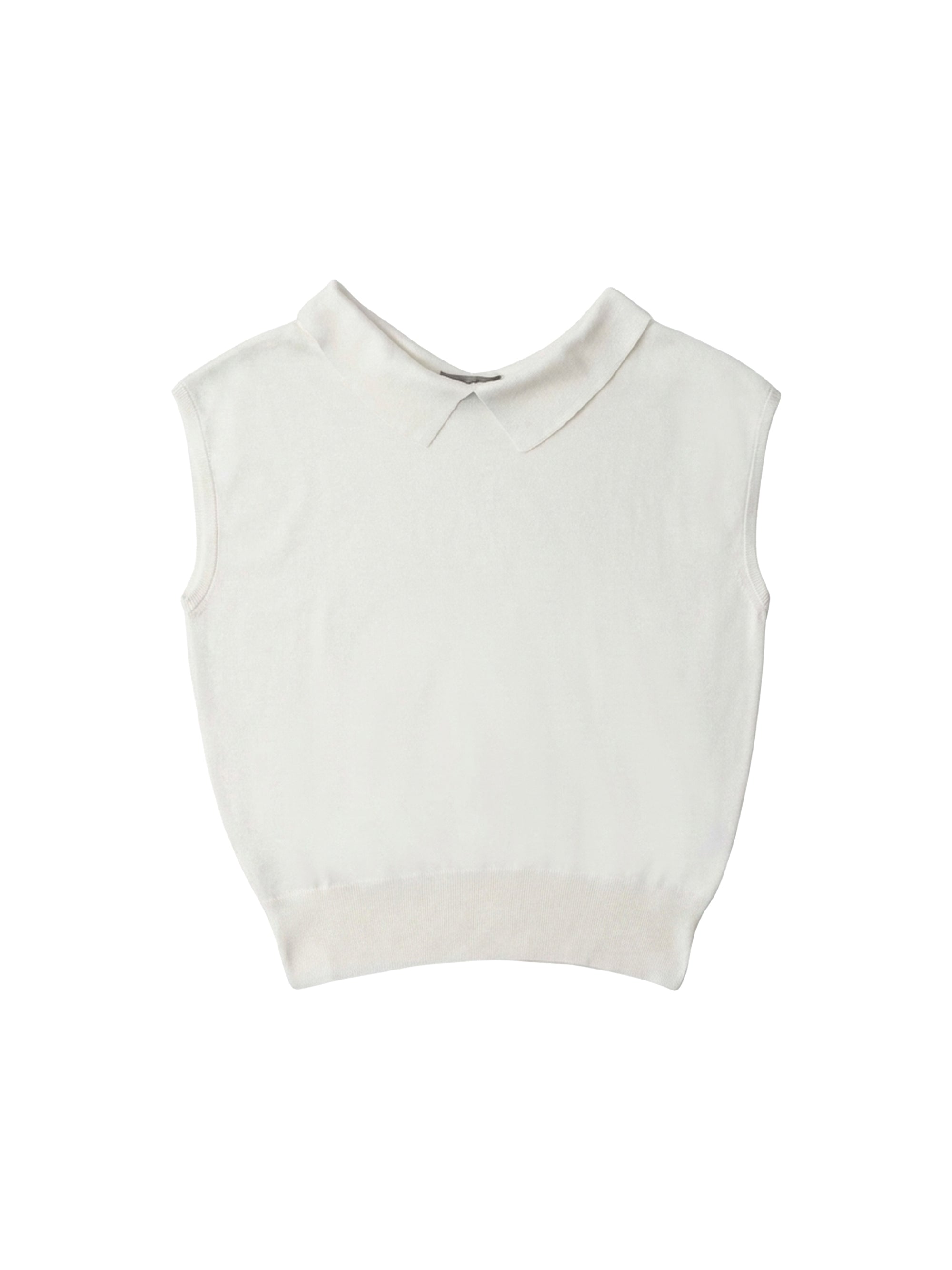 Pull sans manches ample - White