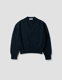 Pull col V fuselé - Navy