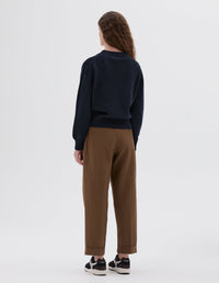 Pull col V fuselé - Navy