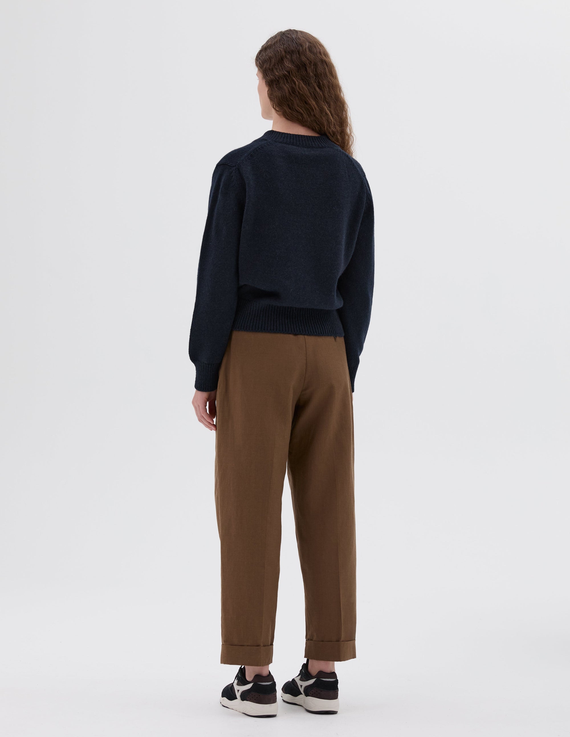 Pull col V fuselé - Navy