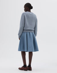 Pull col V fuselé - Blue