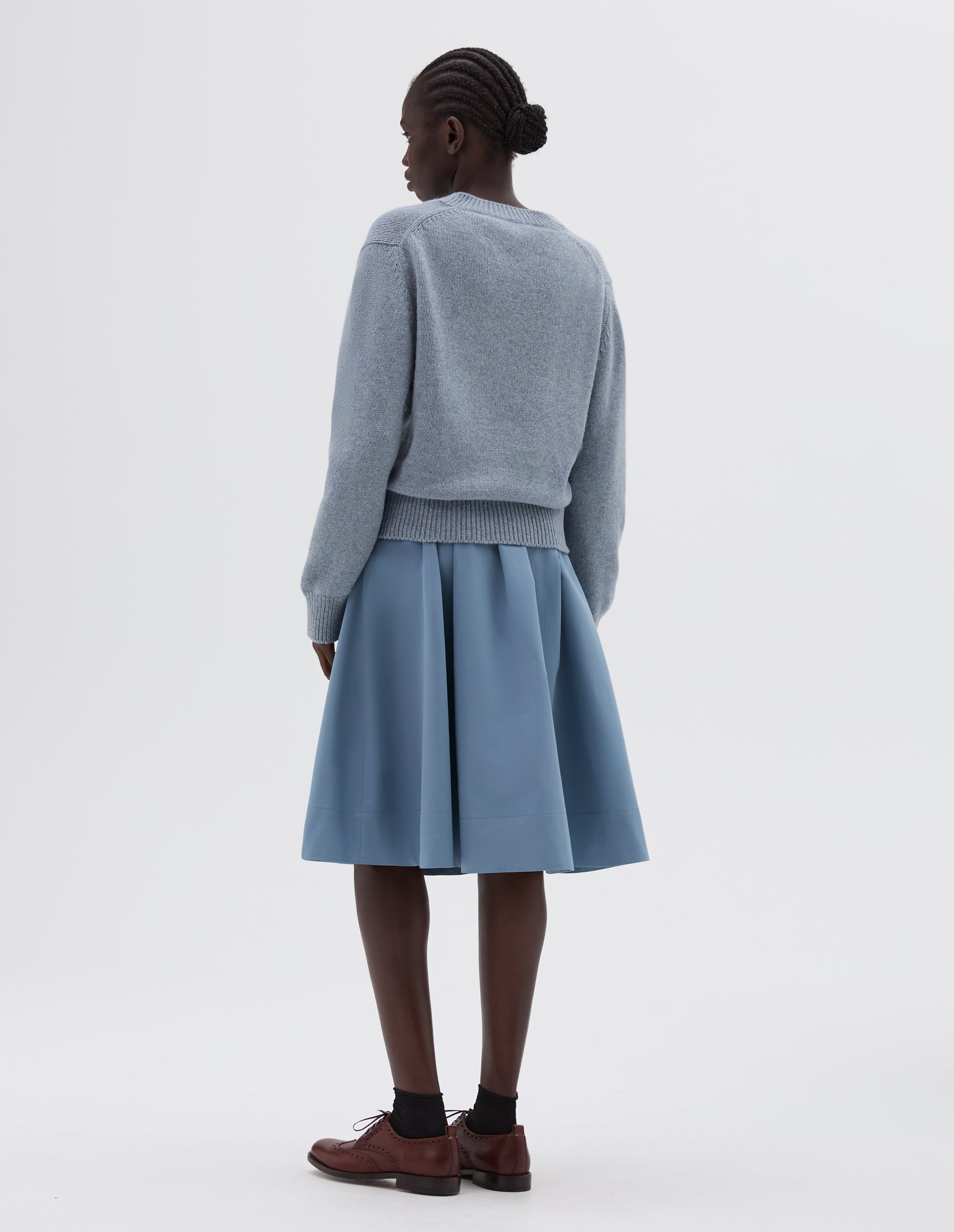 Pull col V fuselé - Blue