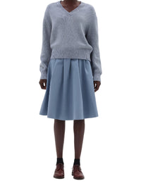Pull à col V en laine - Blue