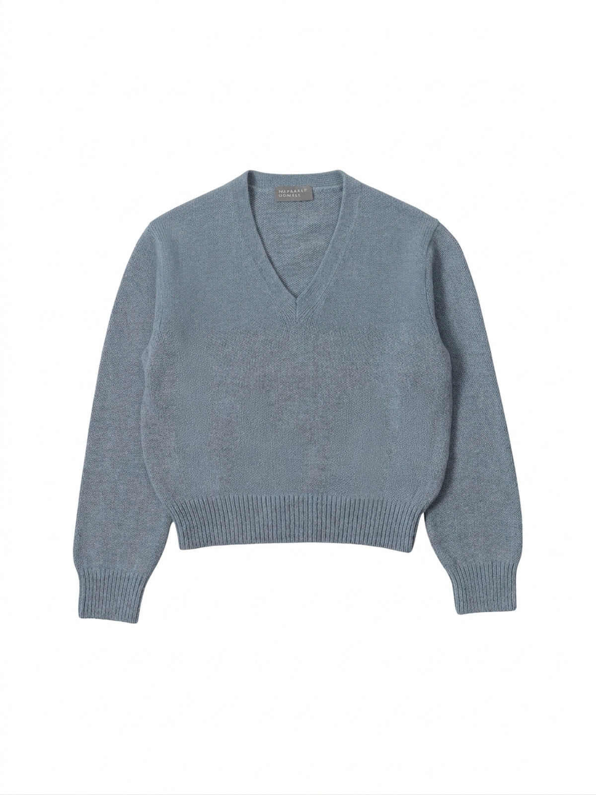 Pull à col V en laine - Blue
