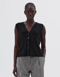 Gilet côtelé - Black