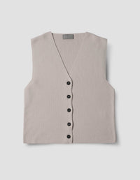 Gilet côtelé - Gray & Beige