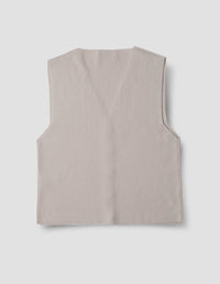 Gilet côtelé - Gray & Beige