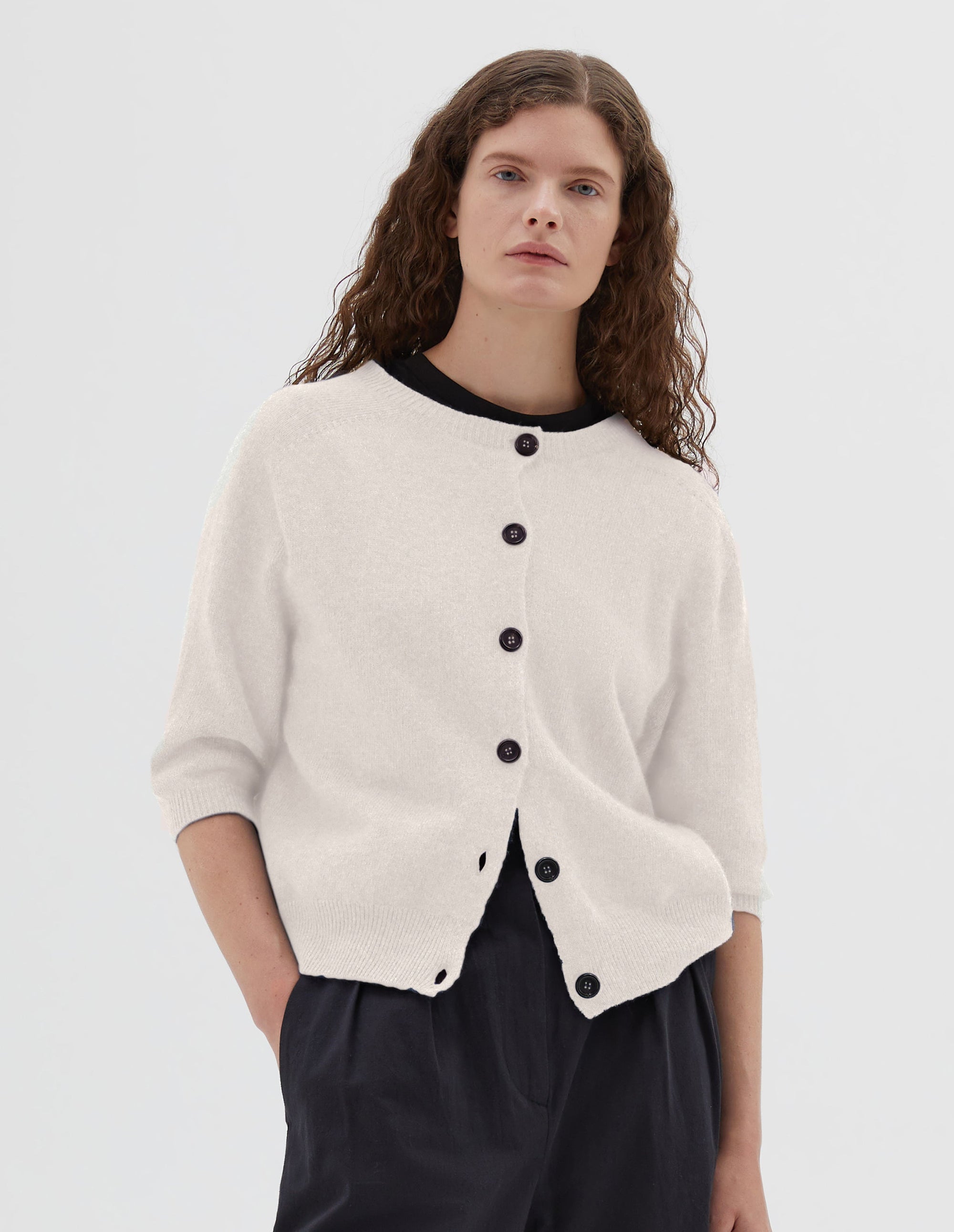 Cardigan manches courtes - White