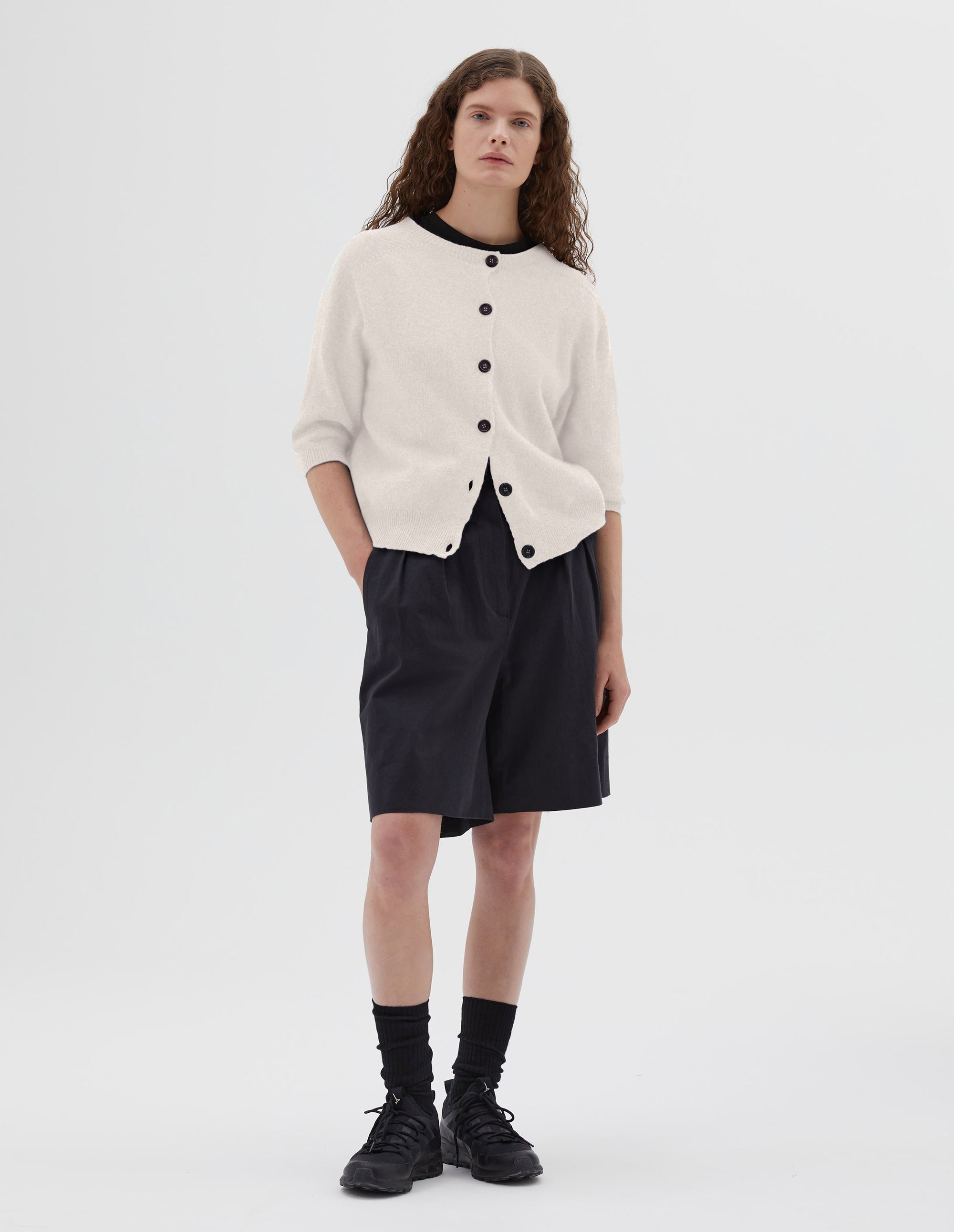 Cardigan manches courtes - White