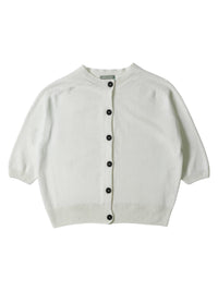 Cardigan à manches courtes en cachemire - White