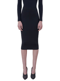 Jupe midi en maille - Black
