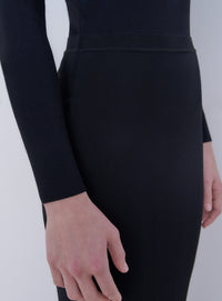 Jupe midi en maille - Black