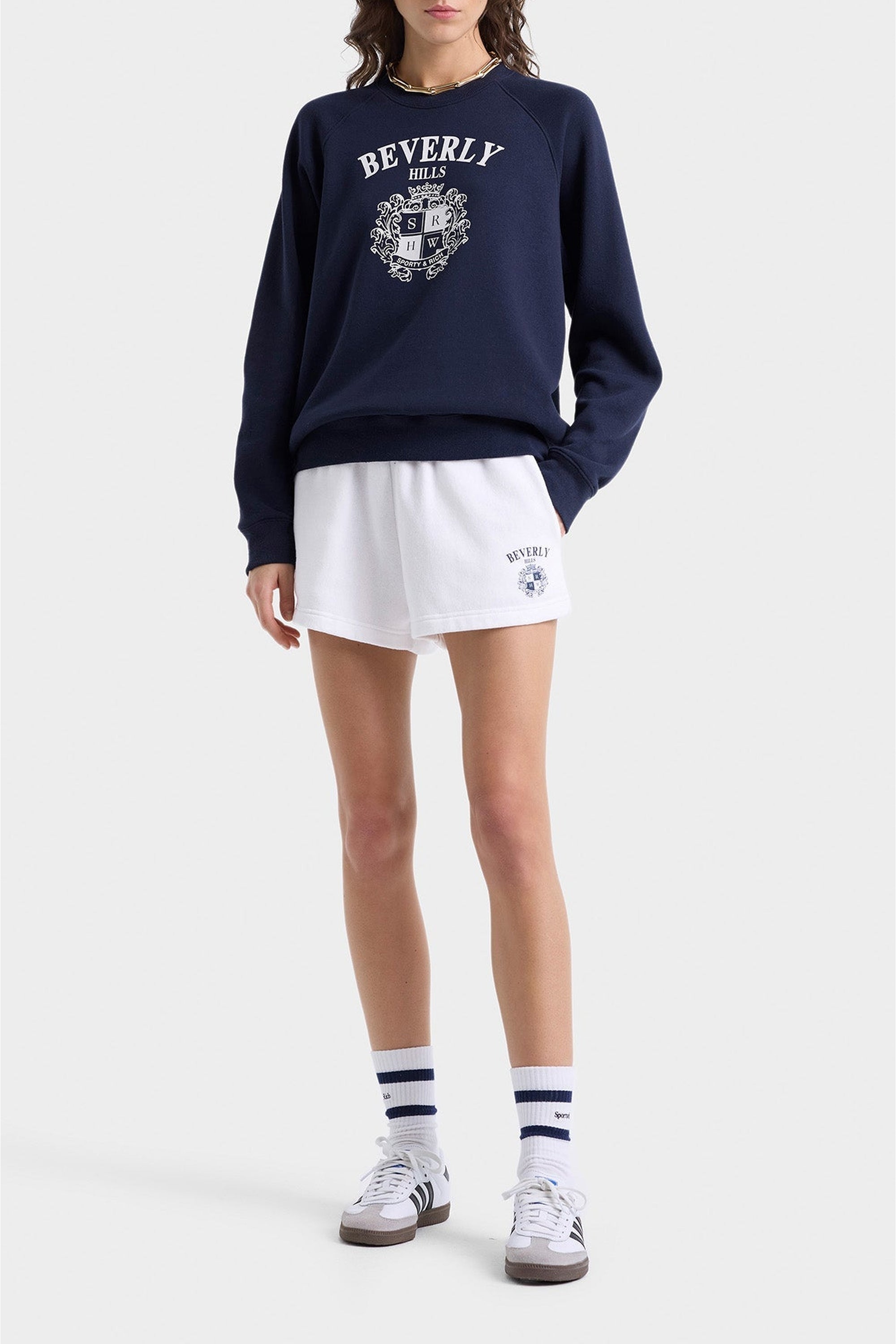 Short BH Crest Soft à poches - White