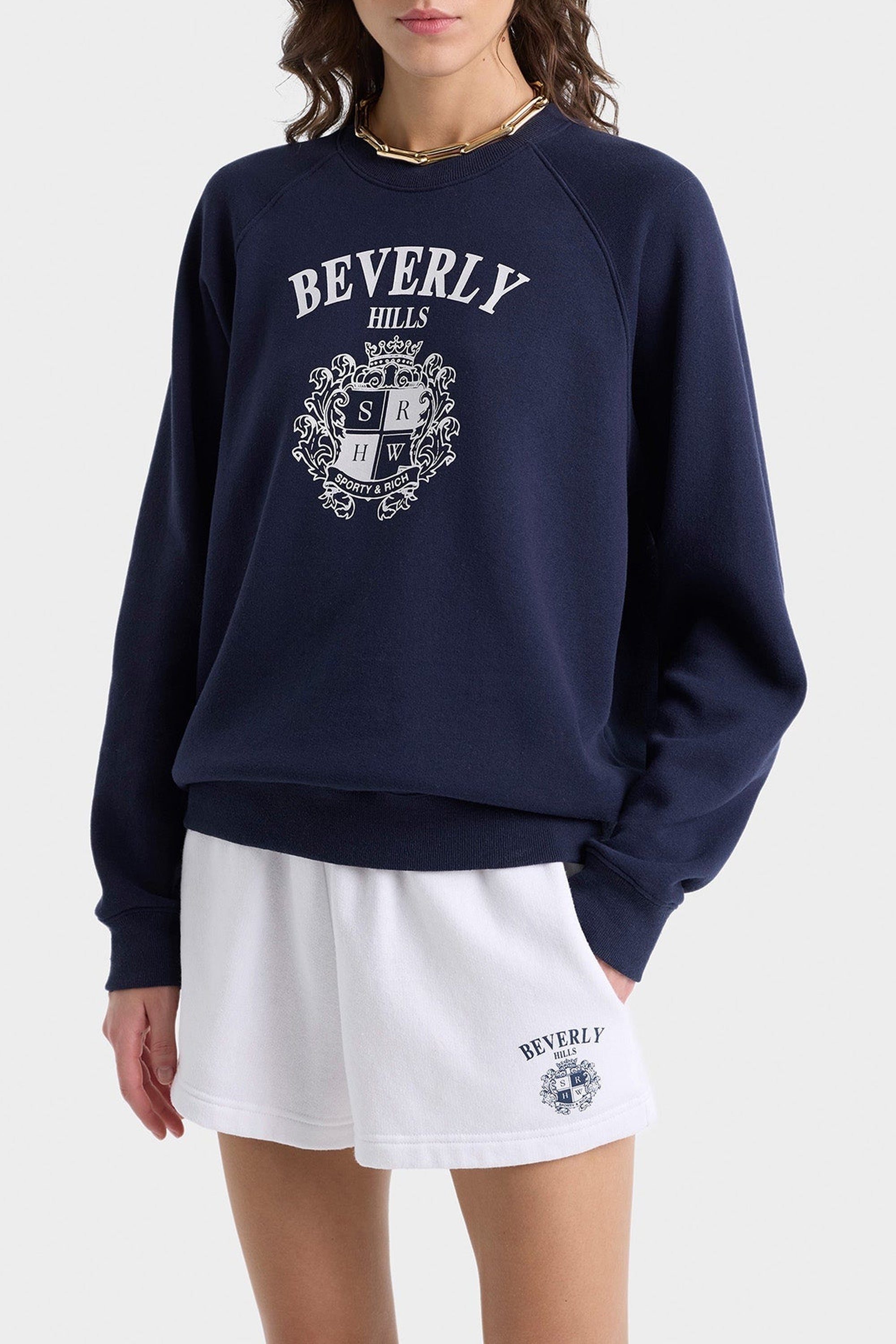 Short BH Crest Soft à poches - White
