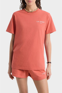 Printed Wimbledon T-shirt - Desert Rose