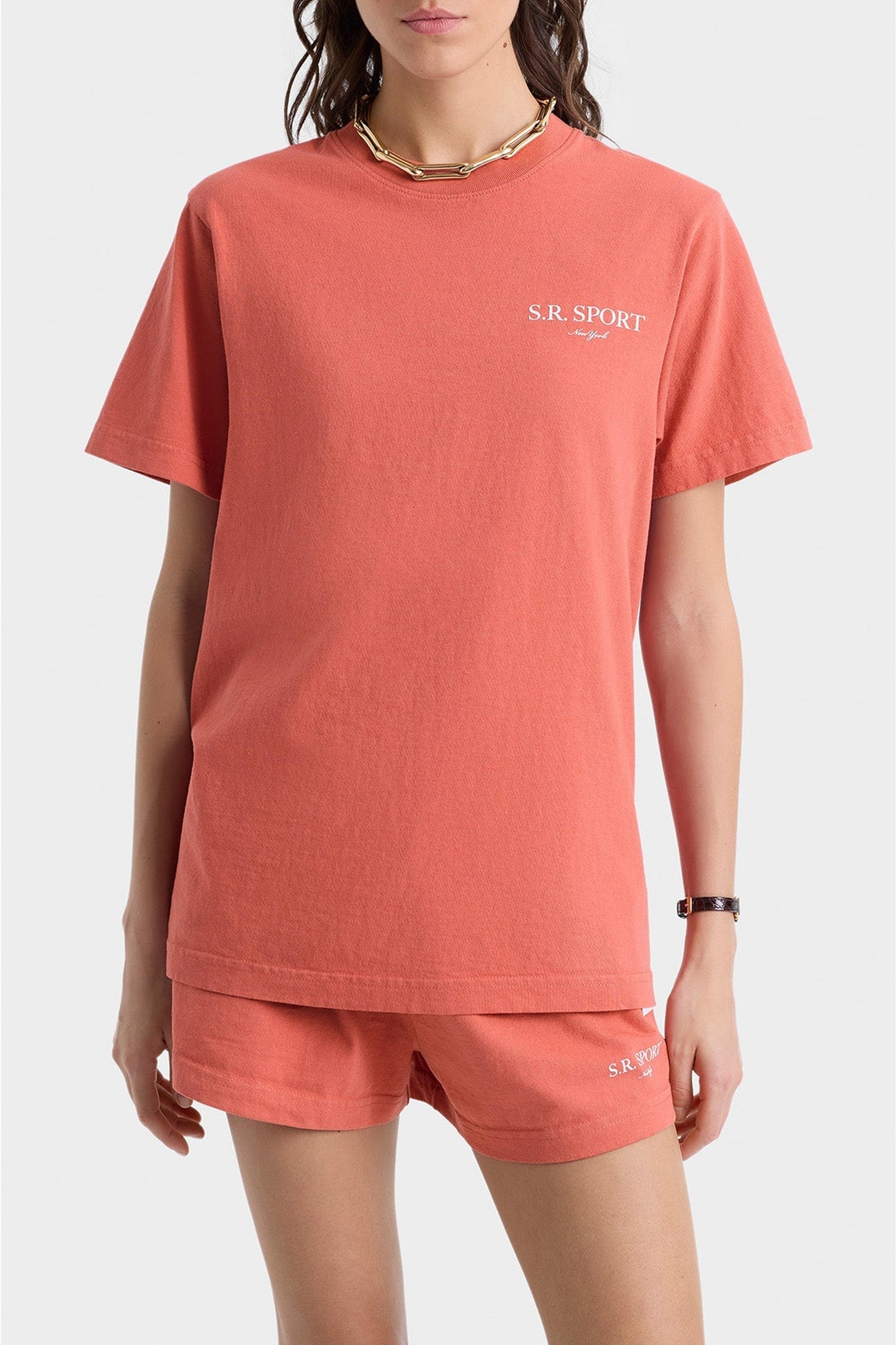 Printed Wimbledon T-shirt - Desert Rose