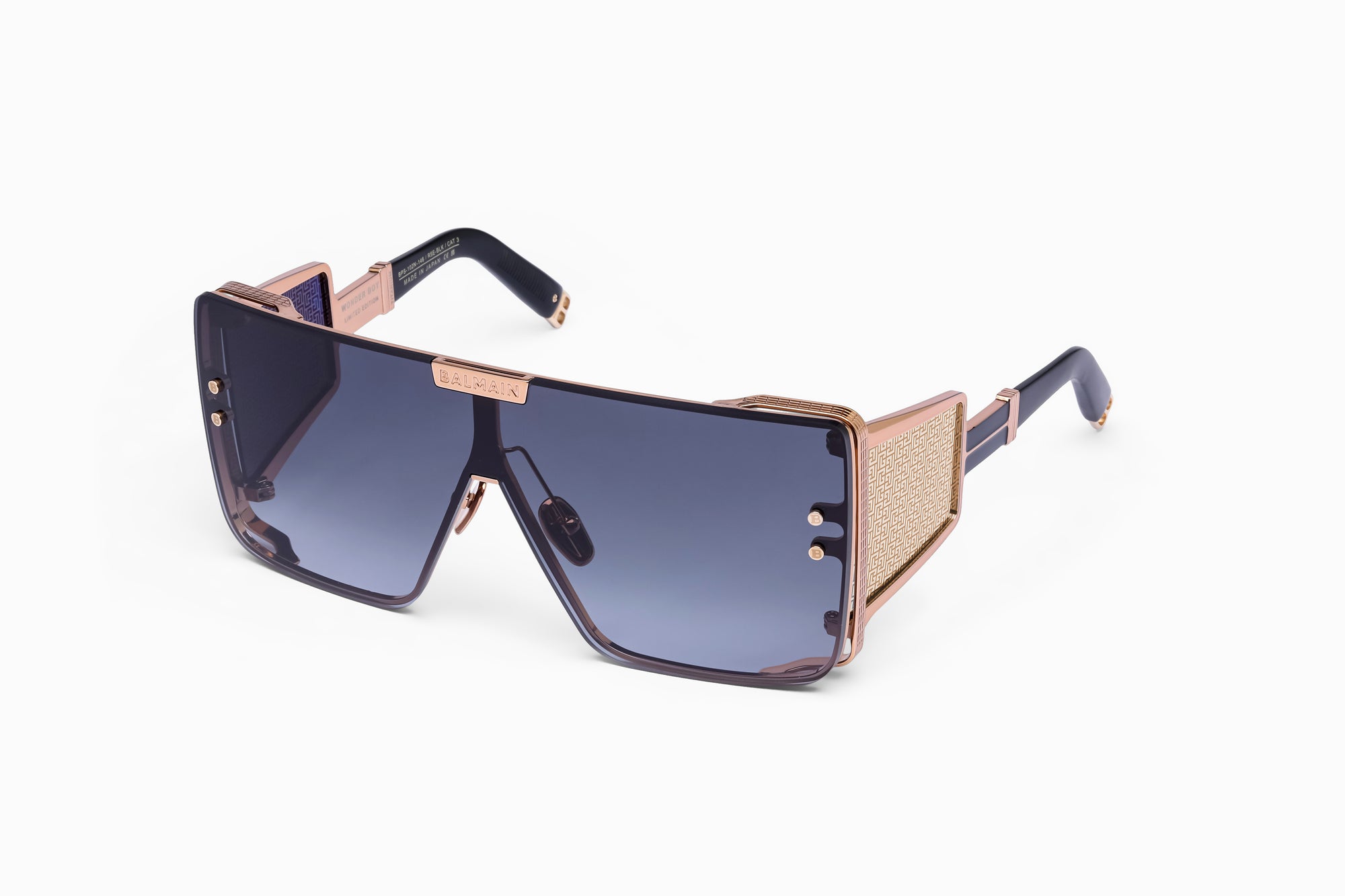 Rose Gold Black Side Lens w /PB pattern WONDER BOY Lunettes de soleil